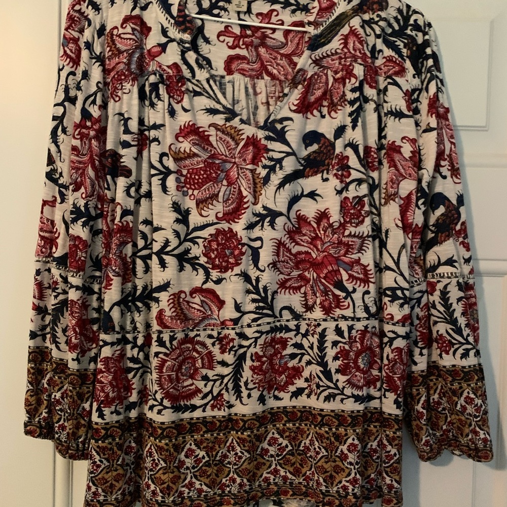 Lucky Brand 3/4 length sleeve top Size S